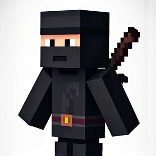 Skin de Minecraft 'Ninja Discret'