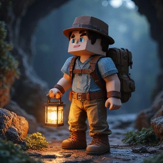 Skin de Minecraft 'Explorateur de Donjons'